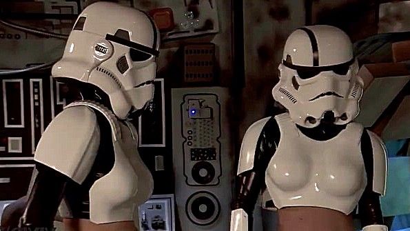 Пародийная сцена группового траха из Звездных войн